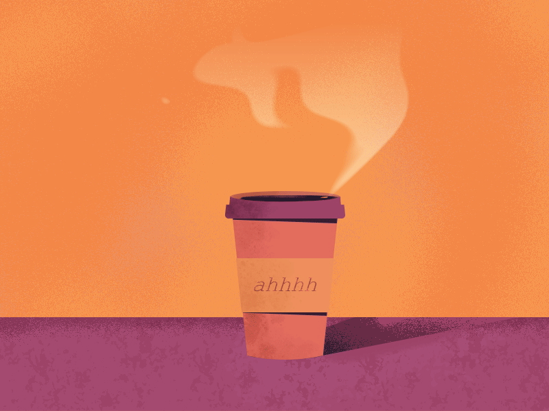 Coffee Vibes 2d after effects animation illustrator loop photoshop smoke textures