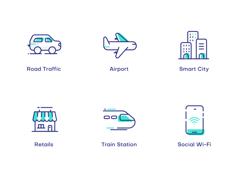 Simple Line Icons for Website airport car city clean house icon icons icons design icons set line line icons mobile plane retail simple smartphone train