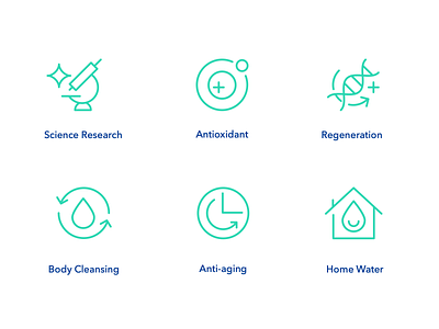 Healthy Nutrition Icons Set age aging atomic atoms clean dna icon icon design icon set iconography icons iconset illustration line microscope regeneration simple water website website icons