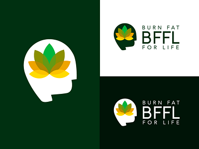 Burn Fat For Life - Logo Proposal 2 brand design branding creative logo design head heathy icon icon design identity design logo logo design lotus