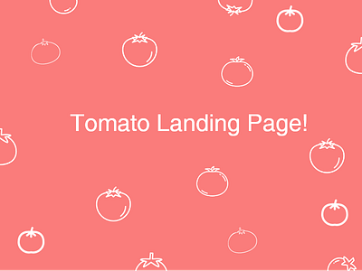 Tomato Landing Page tomato