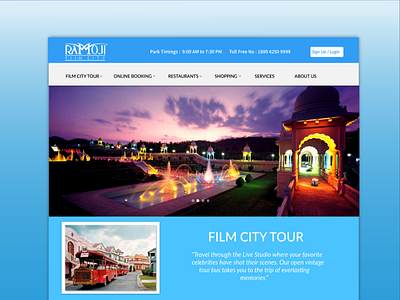 Ramoji Film city website Redesign ramoji film city studio