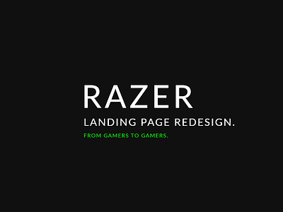 Razer landing page