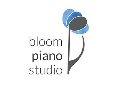 Bloom Piano Studio Logo branding corporate identity logomark logos