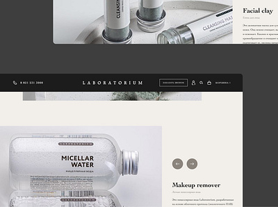 Skincare Website branding cosmetics design interface makeup shopping typography ui ux web website