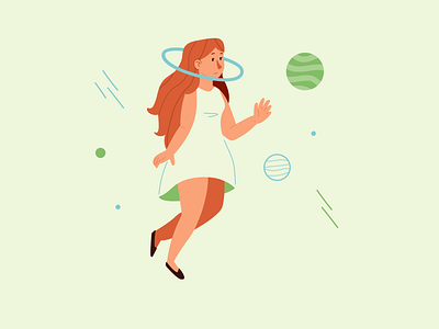 Cosmic Girl ✨ character character design cosmic designer illustration illustrator planets space