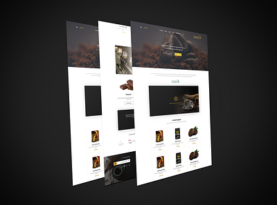 Qanateer Coffe Store design minimal store ui uidesign uiux user interface design web متجر مواقع واجهة المستخدم