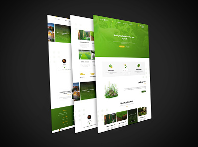 Ashabi Landscaping Co. design illustration logo minimal ui uidesign uiux user interface design السعودية تنسيق حدائق مواقع واجهة المستخدم