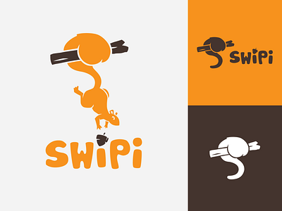 Squirrel - Swipi Logo acorn animal animal logo branding cute flat fun illustraion logo logotype mark nut s letter squirrel vector