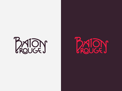 Baton Rouge - Nightclub Logo branding cabaret design lettering logo logotype nightclub nouveau sexy type typography vector vintage