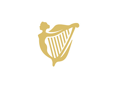 Shamrock Pub symbol harp irish logo pub restaurant symbol woman