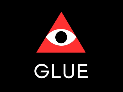 Glue colors eye geometry glue identity logo lsd stickers