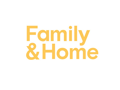 Family&Home cosiness family furniture home logotype typography yellow