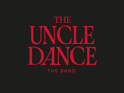 Uncle Dance band blues logo logotype redblack rock typography