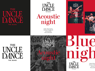 Uncle Dance band black blues branding dance identity logo logotype music red typography