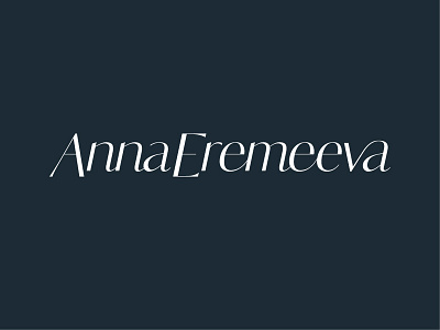 Anna Eremeeva — Real Estate Agent italic logo lux premium real estate real estate agent self typography