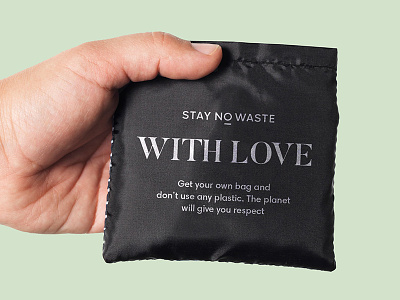 Stay No Waste bag branding eco identity logo love noplastic zerowaste