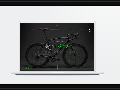 Night Rider creative agency dark theme design ecommerce hero banner illustration uidesign web design website