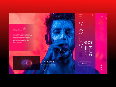 Evolve Music Fest ui ux design uidesign web design website