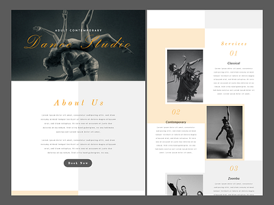 DANCE STUDIO creative agency design ui uidesign ux web design website