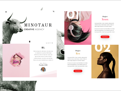Minotaur Design Agency creative arts design typography ui uidesign ux web design website