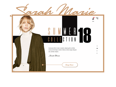 Sarah Marie branding branding idea creative arts design ecommerce fashion uidesign ux web design website