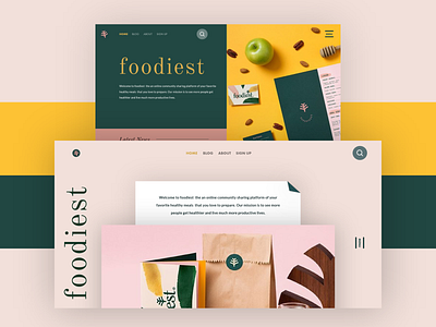 Foodiest Minimal Blog ui uidesign ux web design website