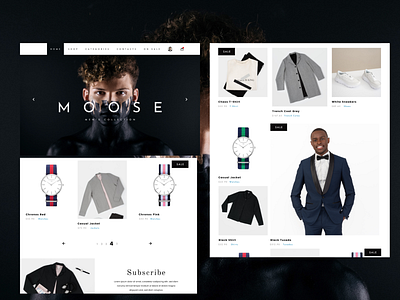 Moose Men's Shop branding design ecommerce fashion ui uidesign ux web design website