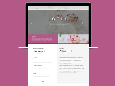 Lotus Spa design uidesign web design website
