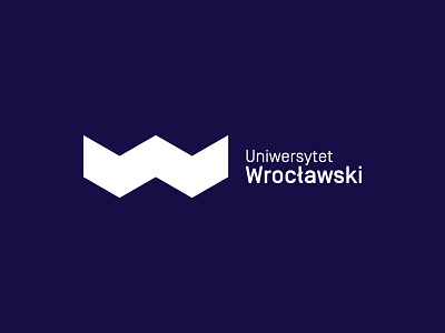 Uniwersytet Wrocławski branding design flat geometric isometric logo school simple university w