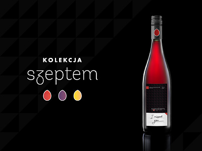 Szeptem - wine brand bottle branding design label logo logotype packaging simple wine wine label