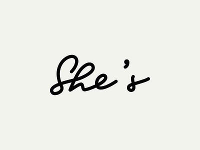 She's - fashion boutique boutique branding calligraphy logotype script type typography