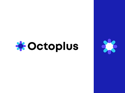 Octoplus - medical supplies online store branding flat geometric hidden logo mastercard octopus plus simple