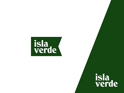 Isla Verde - eco packaging branding clever eco ecology flag flat geometric hidden icon logo logotype simple symbol