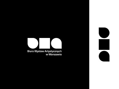 Biuro Wystaw Artystycznych w Warszawie branding design flat geometric logo logotype simple