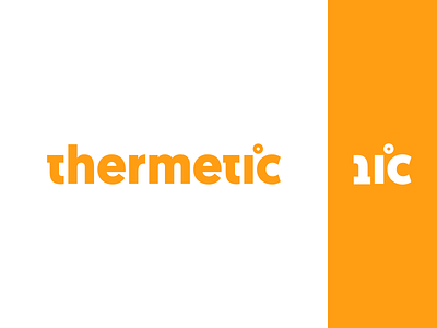 Thermetic - thermo-modernization company 21 branding design flat geometric hidden logo logotype simple thermal thermo thermometer thermostat