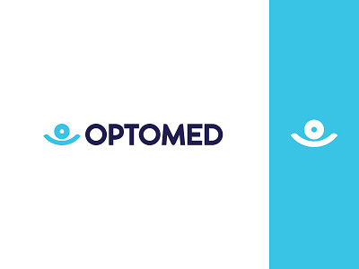 Optomed - optometrist branding eye flat geometric logo optic optometrist simple