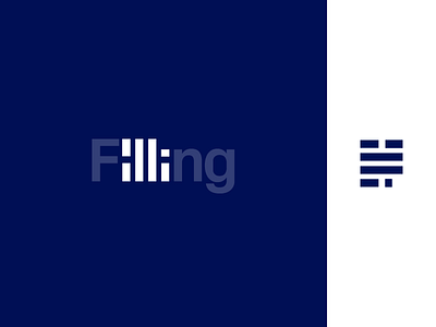 Filling - tax experts company branding clever flat font idea logotype simple smart type typgraphy