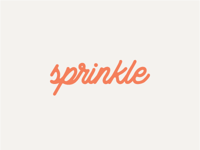 Sprinkle - sleeping masks online store branding flat handwritten logo logotype orange script simple sprinkle