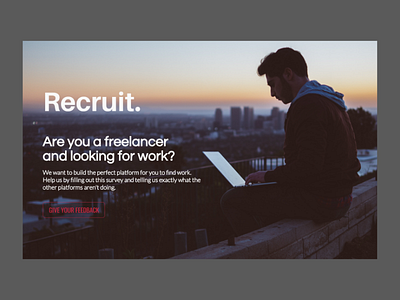 Recruit landing page