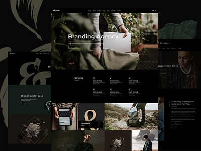 Overton agency creative design mikado themes modern moody portfolio theme typography ux ui web wordpress