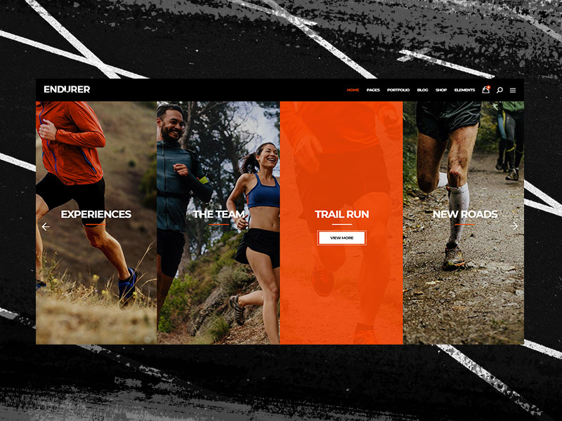 Endurer - Event Home running sport ux ui design sports theme webdesign wordpress athletics running club runner outdoors activity fitness jogging mikado-themes creative ux ui lifestyle