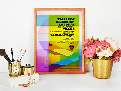 Cartel Trans. Inserción Laboral cartel comunication illustration