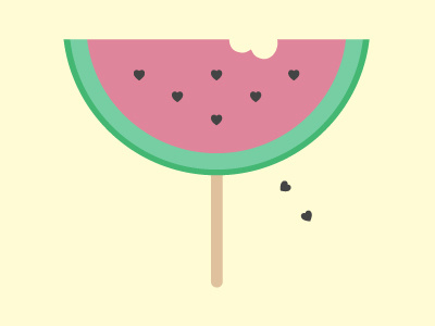 Watermelon heart illustration love watermelon