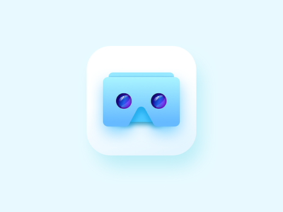 Vr Glass App Icon app cardboard clean design google icon minimal mobile vr