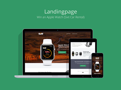 Landingpage - Win An Apple Watch columns contrast flat lanndingpage minimal modern simple ui ux web webdesign
