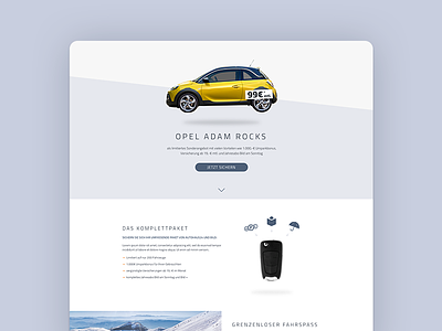 Opel Landingpage car design desktop landinngpage ui ux web webdesign website