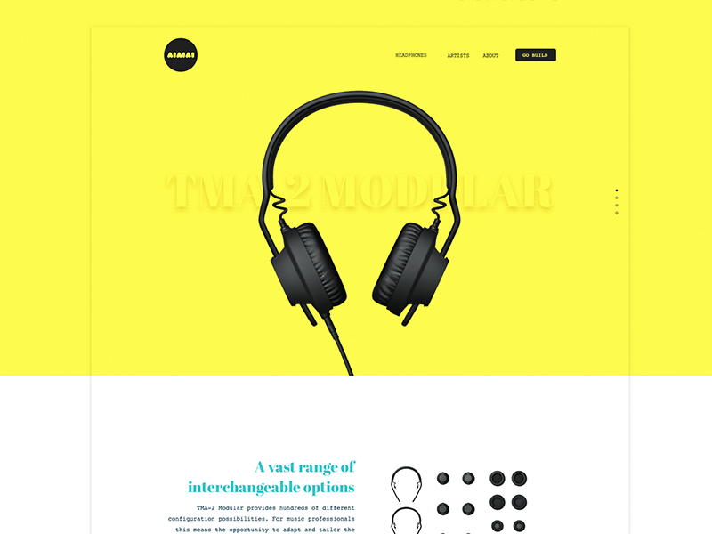 Colorful redesign for aiaiai headphones by Alex Dapunt on Dribbble