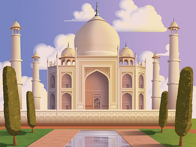Taj Mahal architecture graphic graphics illustration india taj mahal