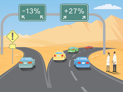 Doctors Road auto cars doctors graphic highway medical road vector